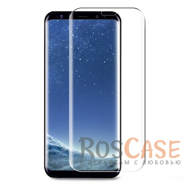 Фото Прозрачное защитное стекло на весь экран с закругленными краями и олеофобным покрытием для Samsung G955 Galaxy S8 Plus