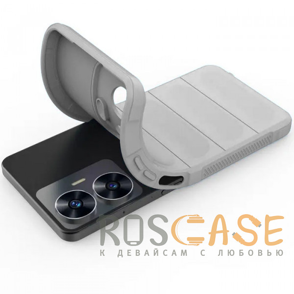 Фотография Серый Flex Silicone | Противоударный чехол для Realme C55 с защитой камеры и микрофиброй