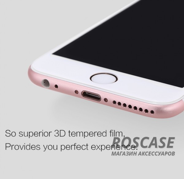 Фотография Белый Объемное защитное стекло Nillkin 3D на весь экран с олеофобным покрытием "анти-отпечатки" для Apple iPhone 6 plus (5.5")  / 6s plus (5.5")