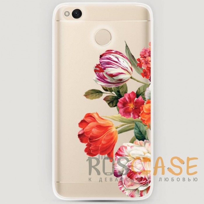 Фото RosCase | Силиконовый чехол Весенний букет на Xiaomi Redmi 4X