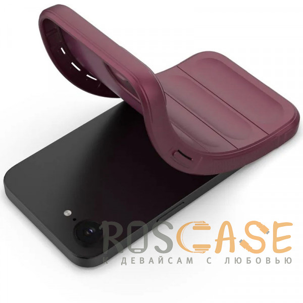 Фотография Бордовый Flex Silicone | Противоударный чехол для iPhone 16e с защитой камеры и микрофиброй