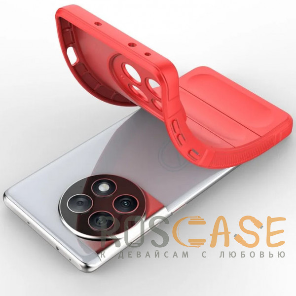 Фотография Красный Flex Silicone | Противоударный чехол для OnePlus Ace 2 Pro с защитой камеры и микрофиброй
