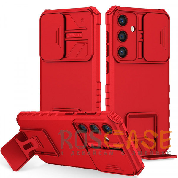 Фото Красный CamShield Holder | Противоударный чехол-подставка для Samsung Galaxy S25 Plus / S24 Plus 5G с защитой камеры