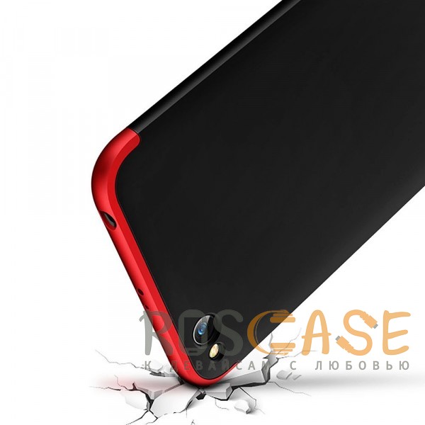 Фото Черный / Красный GKK LikGus 360° | Двухсторонний чехол для Xiaomi Redmi 5A с защитными вставками