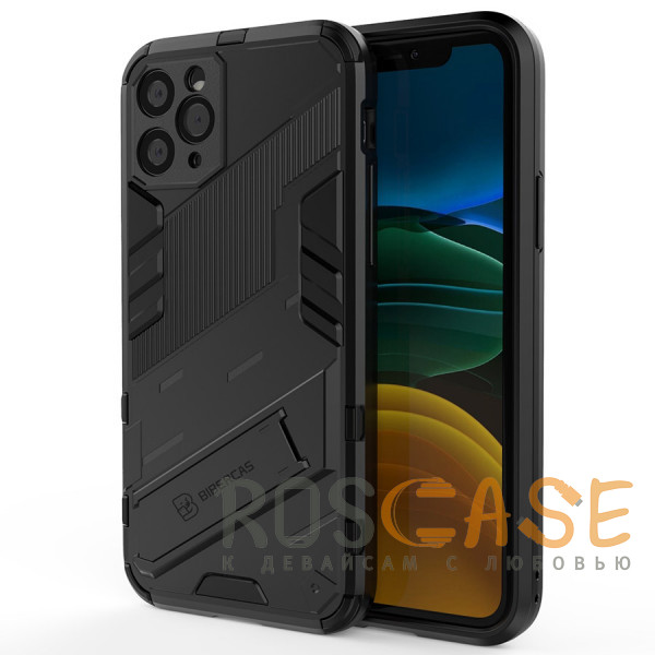 Фото Черный Megatron | Противоударный чехол-подставка для iPhone 11 с защитой камеры