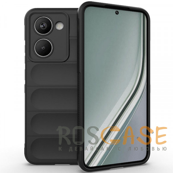 Фото Черный Flex Silicone | Противоударный чехол для Realme P3 Ultra 5G с защитой камеры и микрофиброй