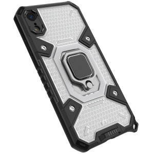 Honeycomb Armor | Противоударный чехол с защитой камеры и кольцом  для iPhone XR