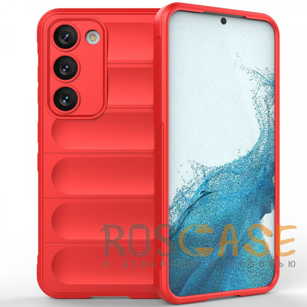 Фото Красный Flex Silicone | Противоударный чехол для Samsung Galaxy S23 с защитой камеры и микрофиброй