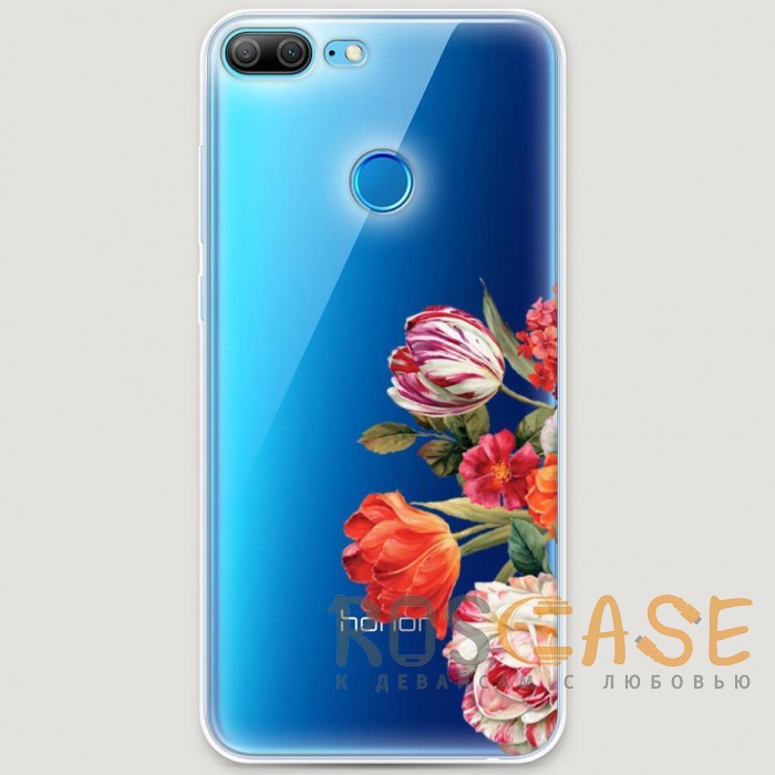 Фото RosCase | Силиконовый чехол Весенний букет на Huawei Honor 9 Lite