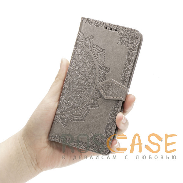 Фотография Серый Кожаный чехол (книжка) Art Case с визитницей для Xiaomi Redmi Note 7 / Note 7 Pro / Note 7s