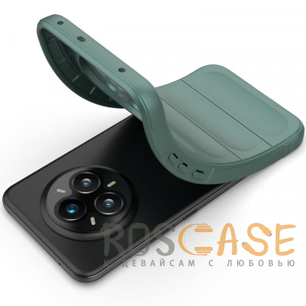 Фотография Зеленый Flex Silicone | Противоударный чехол для Realme 14 Pro 5G с защитой камеры и микрофиброй