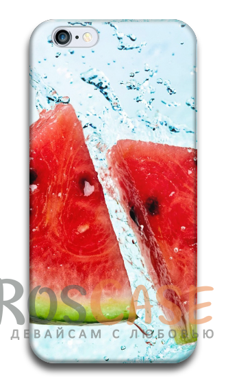 Фото Арбуз со льдом Пластиковый чехол RosCase "ЛЕТО!" для iPhone 5/5S/SE