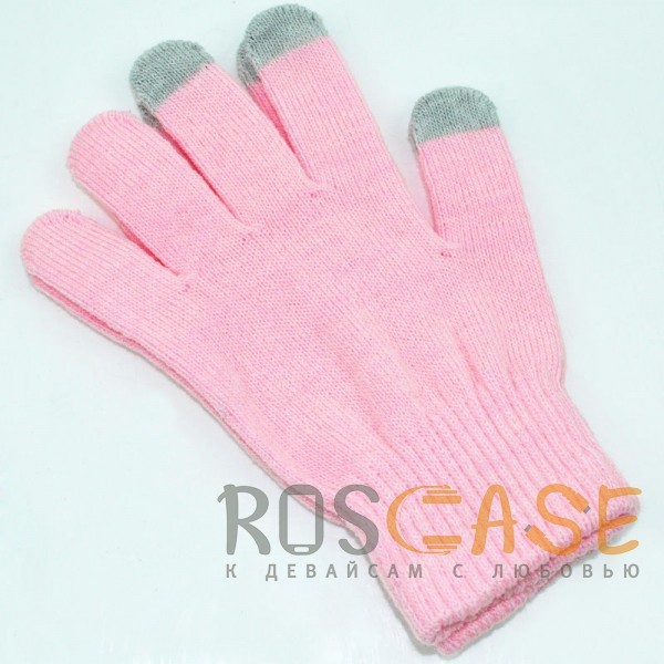 Фотография Светло-розовый Перчатки Touch Glove для сенсорных (емкостных) экранов