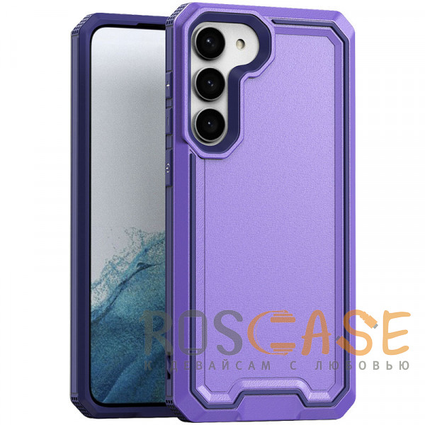 Фото Фиолетовый Defender | Противоударный чехол из пластика и ТПУ для Samsung Galaxy S21 FE