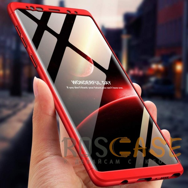 Фотография Красный GKK LikGus 360° | Двухсторонний чехол для Samsung Galaxy S9 Plus с защитными вставками