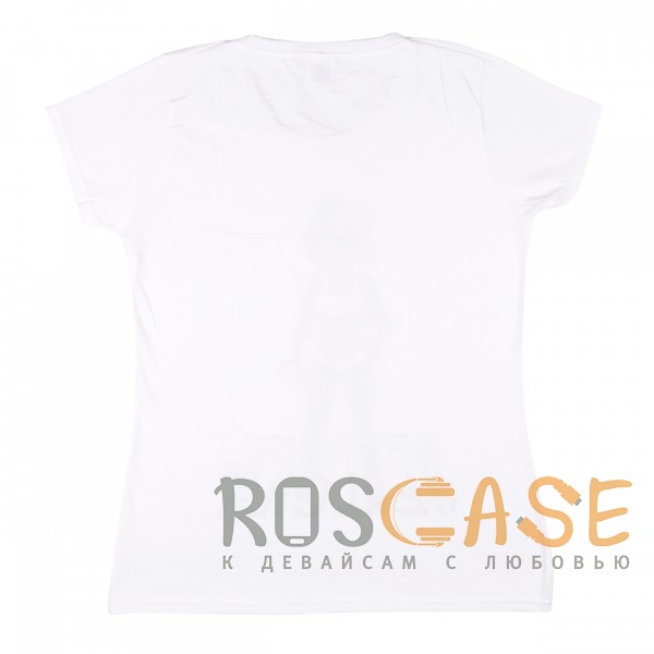 Фото Белый Muscle Rabbit | Женская футболка с принтом Лола Банни #FitGirl