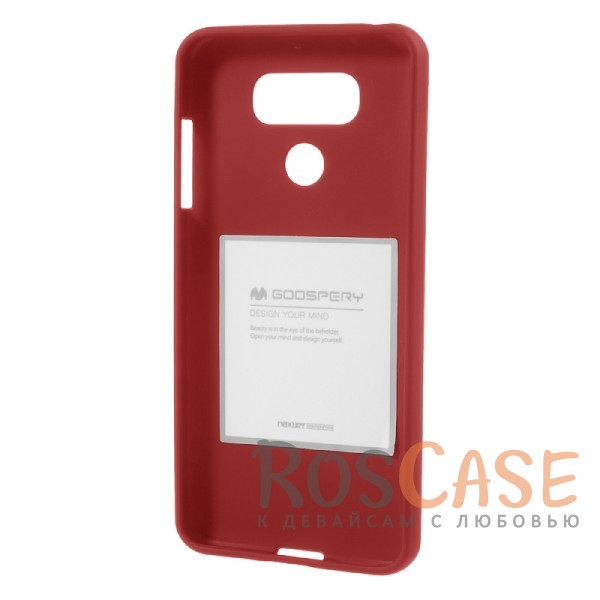 Фотография Красный Гибкий матовый защитный чехол Mercury Soft Feeling Jelly с поверхностью Soft-Touch для LG G6 / G6 Plus H870 / H870DS