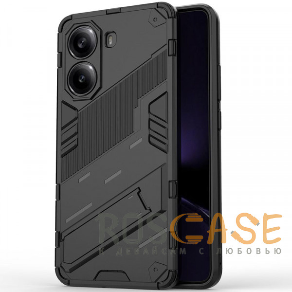 Фото Черный Megatron | Противоударный чехол-подставка для Xiaomi Redmi Turbo 4 с защитой камеры