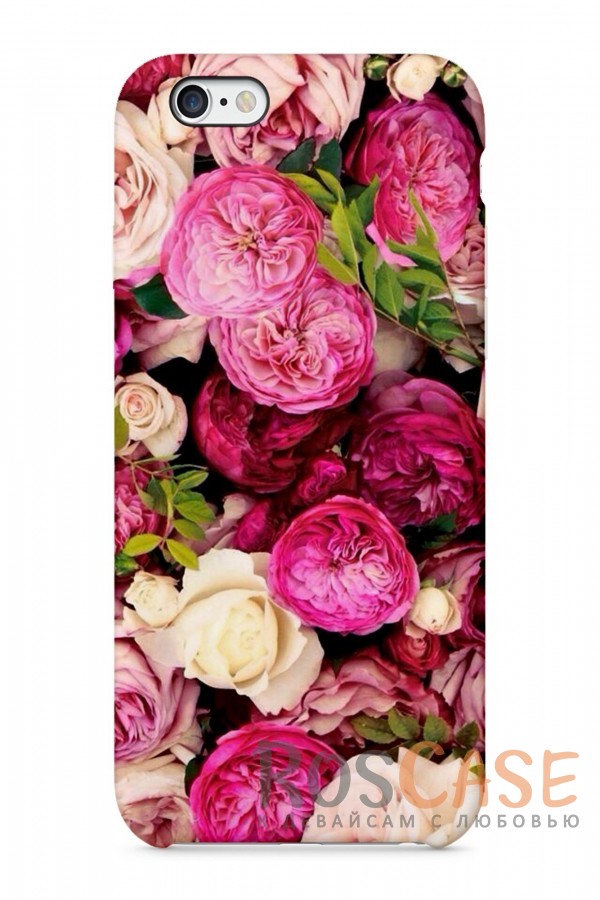 Фото Пионовидные Розы Пластиковый чехол RosCase "Пионовидные Розы" для iPhone 6/6s (4.7")