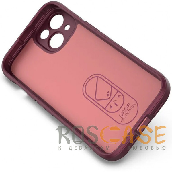 Изображение Бордовый Flex Silicone | Противоударный чехол для iPhone 14 с защитой камеры и микрофиброй
