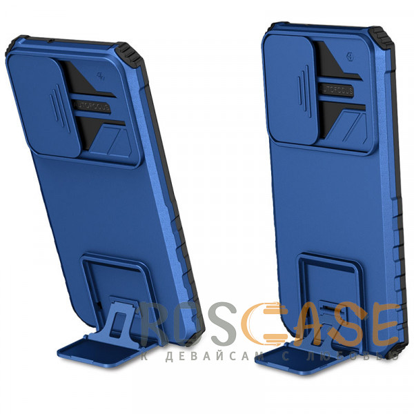 Изображение Синий CamShield Holder | Противоударный чехол-подставка для Realme C31 с защитой камеры