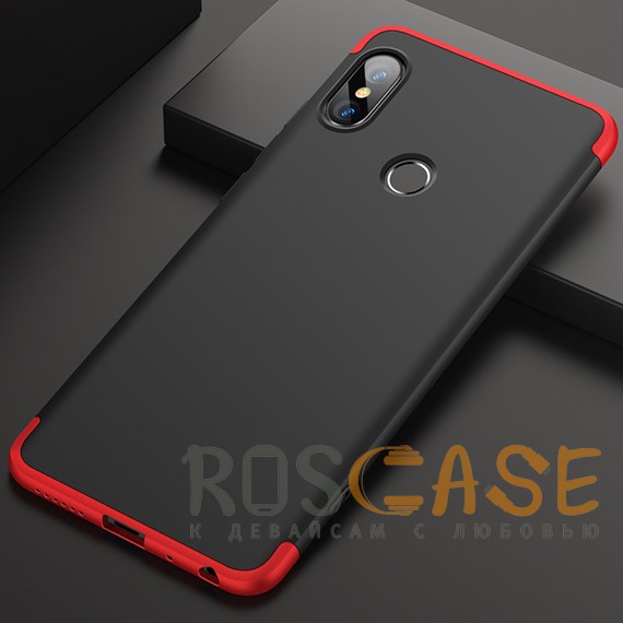 Фотография Черный / Красный GKK LikGus 360° | Двухсторонний чехол для Xiaomi Mi 6X / Mi A2 с защитными вставками