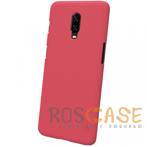 Изображение Красный Nillkin Super Frosted Shield | Матовый пластиковый чехол для OnePlus 6T
