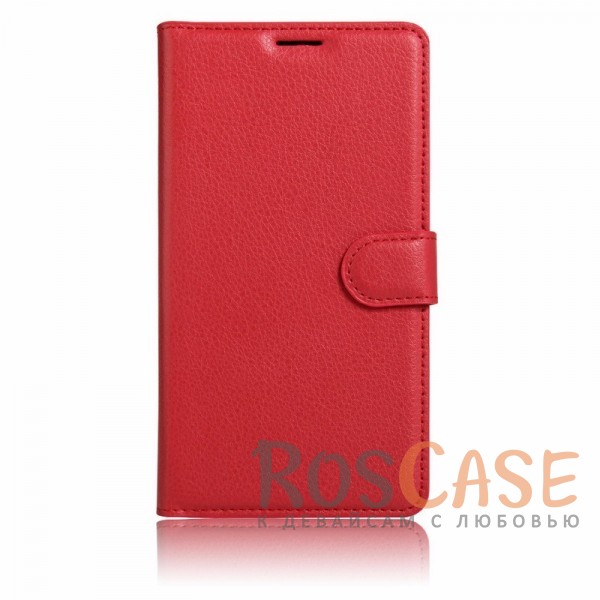 Фото Красный Чехол-кошелёк из экокожи с функцией подставки на магнитной застёжке для OnePlus 3 / OnePlus 3T