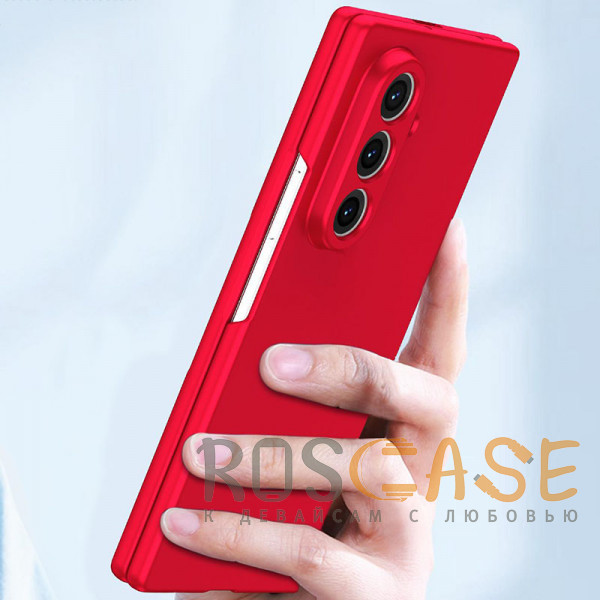 Фотография Красный Matte Shield | Тонкий матовый пластиковый чехол для Samsung Galaxy Z Fold 7