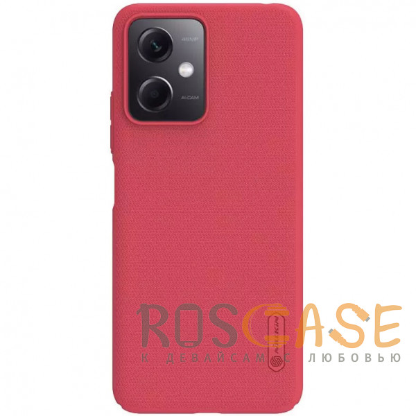 Фото Красный Nillkin Super Frosted Shield | Матовый пластиковый чехол для Xiaomi Redmi Note 12 5G / Poco X5 5G