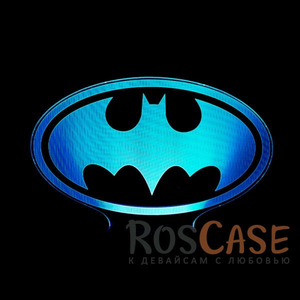 Фотография Batman Logo Светодиодный 3D светильник-ночник с проекцией объемного изображения "Logo Batman"