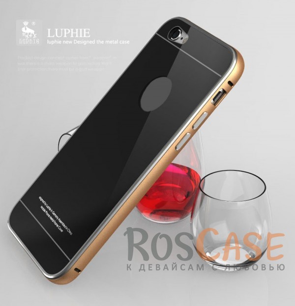 Изображение Rose Gold LUPHIE Metal Frame | Металлический бампер для iPhone 6/6s с глянцевой панелью