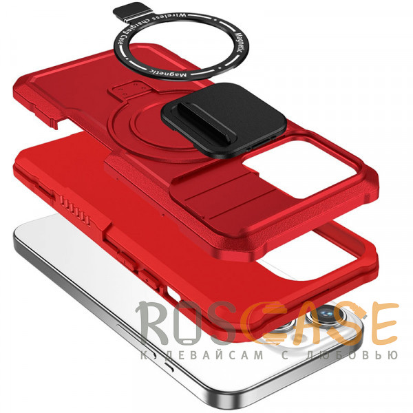 Фотография Красный CamShield MagSafe | Противоударный чехол для iPhone 15 со шторкой для камеры