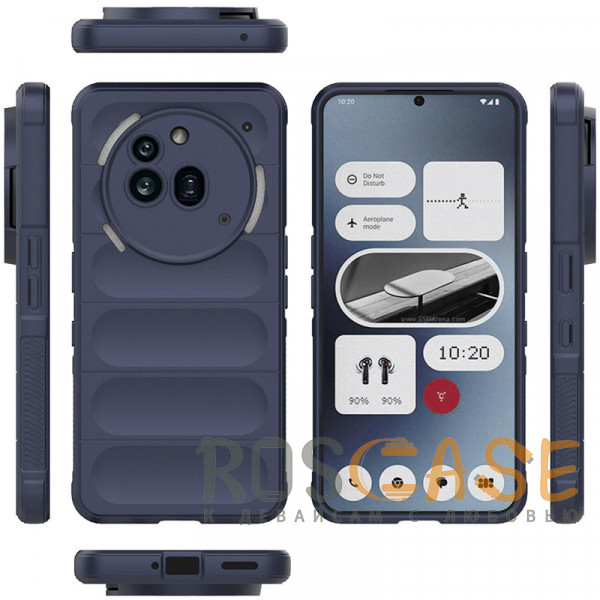 Фото Темно-синий Flex Silicone | Противоударный чехол для Nothing Phone 3a Pro с защитой камеры и микрофиброй