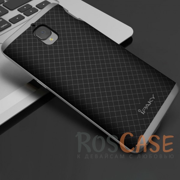 Фотография Черный / Серый iPaky Hybrid | Противоударный чехол для OnePlus 3 / OnePlus 3T