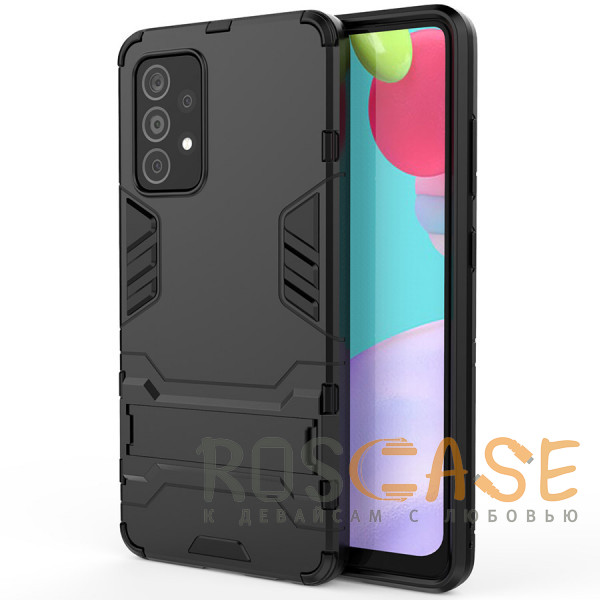 Фото Черный Transformer | Противоударный чехол-подставка для Samsung Galaxy A52 / A52s с мощной защитой корпуса