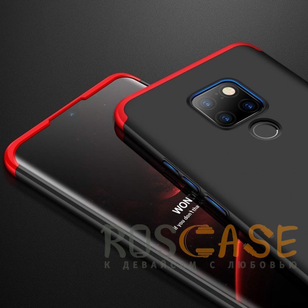 Фотография Черный / Красный GKK LikGus 360° | Двухсторонний чехол для Huawei Mate 20 с защитными вставками