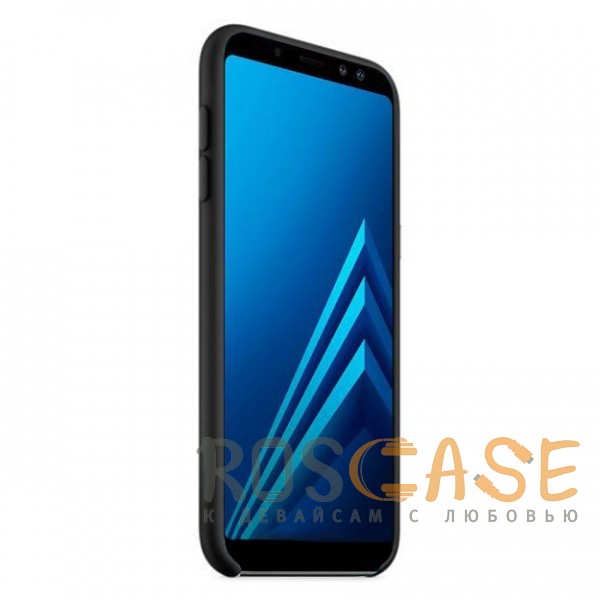 Изображение Черный / Black Силиконовый чехол для Samsung Galaxy A6 Plus (2018) с покрытием Soft Touch