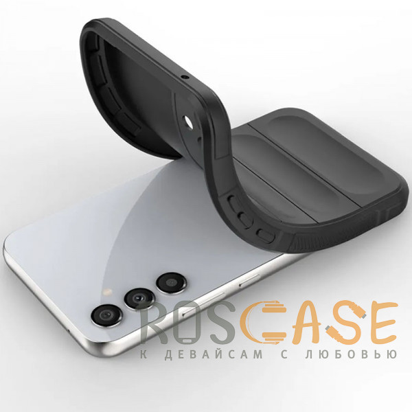 Фотография Черный Flex Silicone | Противоударный чехол для Samsung Galaxy A34 с защитой камеры и микрофиброй