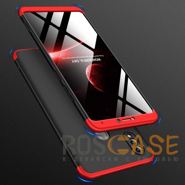 Фотография Черный / Красный GKK LikGus 360° | Двухсторонний чехол для Huawei Honor Note 10 с защитными вставками