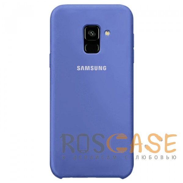 Фото Синий / Blue Силиконовый чехол для Samsung Galaxy A6 (2018) с покрытием soft touch