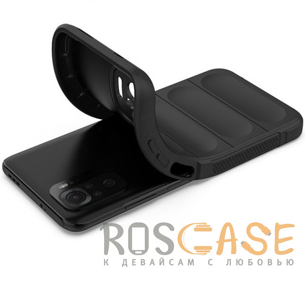 Фотография Черный Flex Silicone | Противоударный чехол для Xiaomi Redmi Note 10 / 10S / Poco M5s с защитой камеры и микрофиброй