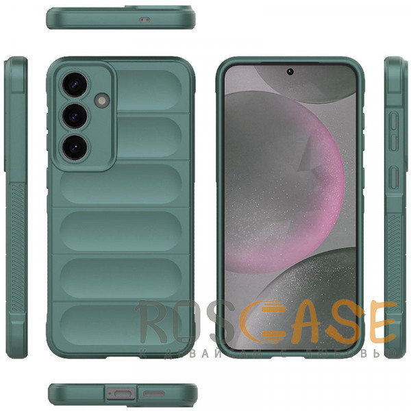 Фото Зеленый Flex Silicone | Противоударный чехол для Samsung Galaxy S25 Plus с защитой камеры и микрофиброй