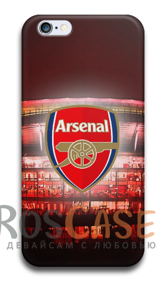 Фото Арсенал Пластиковый чехол RosCase "Футбольные команды" для iPhone 6/6s (4.7")