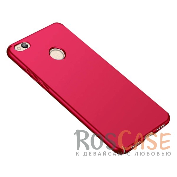 Фото Красный Тонкий матовый пластиковый чехол с защитой всех граней для Xiaomi Redmi 4X