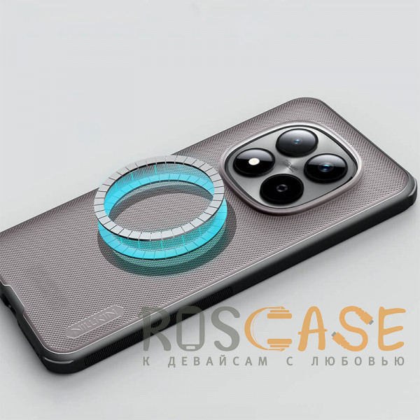 Фотография Серый Nillkin Super Frosted Shield Magnetic | Пластиковый чехол с Magsafe для Xiaomi Redmi Note 15 Pro Plus / Poco M8 Pro 5G