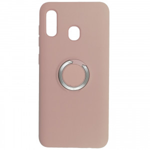 Чехол Silicone Cover с кольцом  для Samsung Galaxy A30 (A305F)