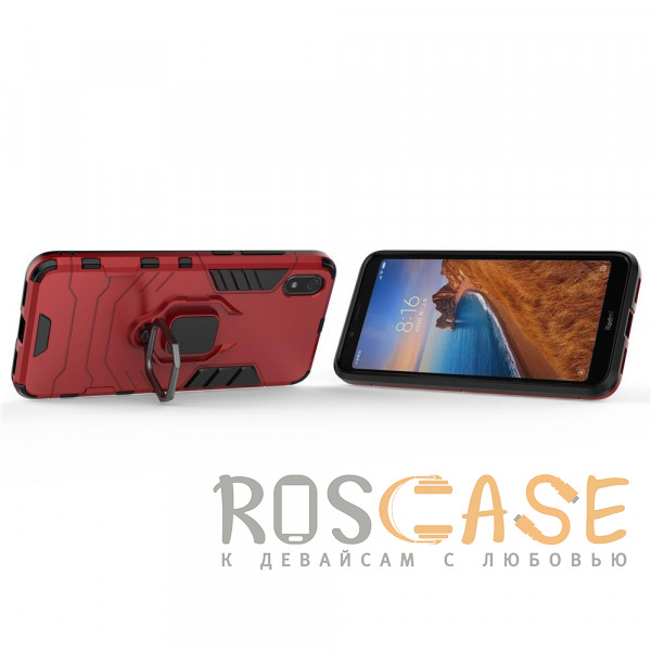 Изображение Красный / Dante Red Ударопрочный чехол Transformer Ring под магнитный держатель для Xiaomi Redmi 7