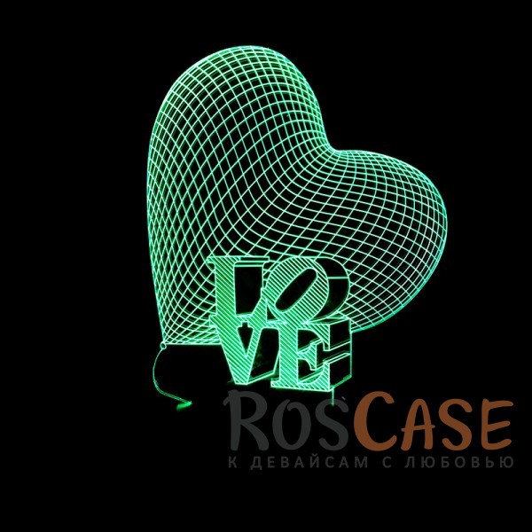 Фото Love Светодиодный 3D светильник-ночник с проекцией объемного изображения "LOVE"