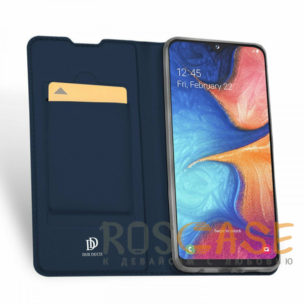 Фотография Синий Чехол-книжка Dux Ducis с карманом для визиток для Samsung Galaxy A20 / A30